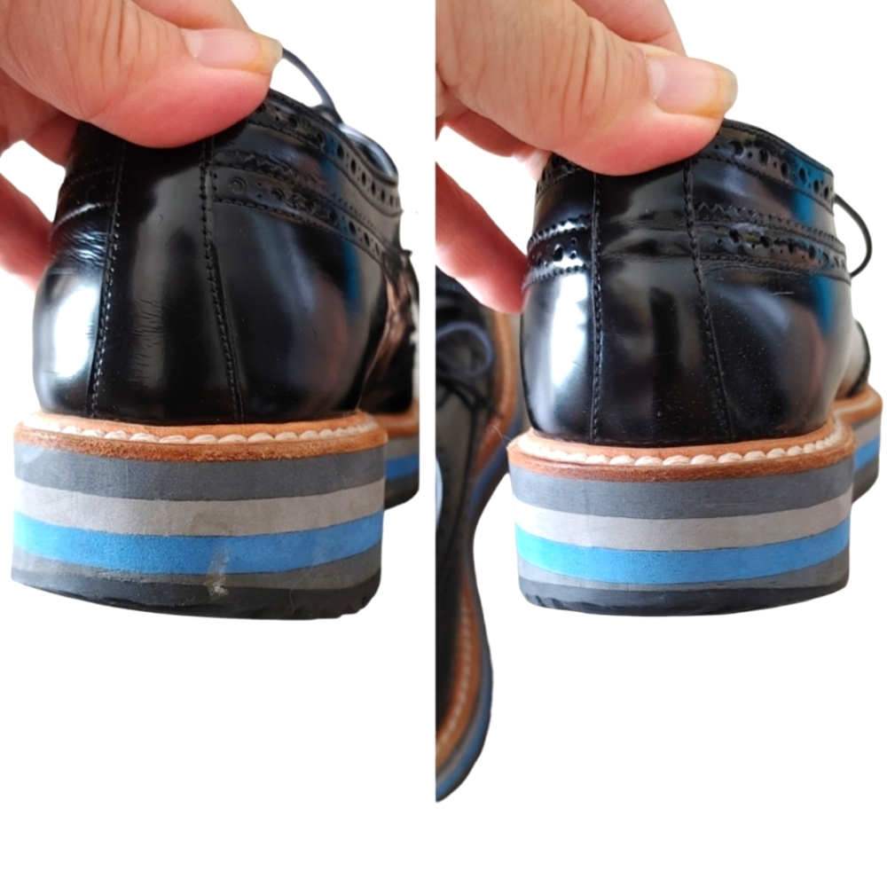 Prada Black Classic Leather Lace Up Laced Formal Shoes Derby - Picture 12 of 16